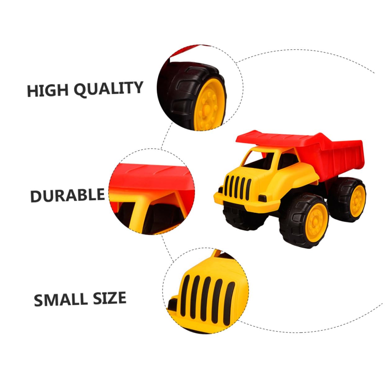 Camion Giocattolo da Spiaggia in Plastica Resistente, Macchinina da Costruzione, Giocattolo Divertente e Leggero per Giochi All’aperto e Spiaggia, Regalo Educativo per Ragazzi