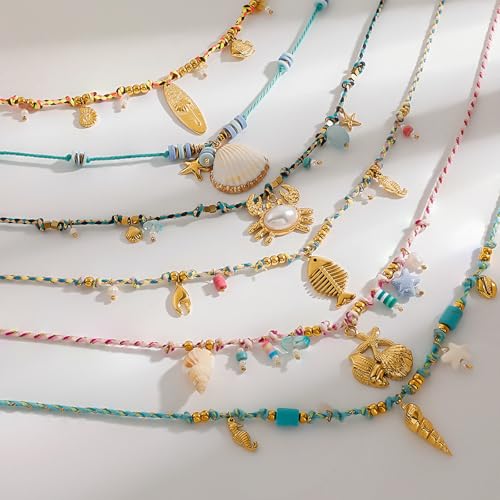 Collier corde colorée idéal pour vos vacances à la plage