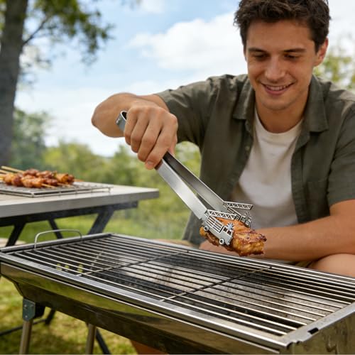 Grillzange Motiv Feuerwehr Leiterwagen, Edelstahl Grillzange Motiv Feuerwehr, Spülmaschinengeeignet, Personalisierte Geschenkidee, Männergeschenk, Feuerwehrauto, Löschwagen, Feuerwehrgeschenk