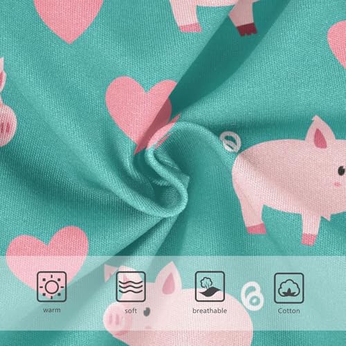 Wusikd Pink Pigs Girls' Underwear Cotton Heart Girls Briefs Soft Toddler Underwear 2T3