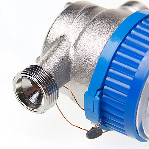 KATSU Wasserzähler Kaltwasser Kaltwasserzähler 13mm ABS Kunststoff Heim Garten Wasserdurchflussmesser mit Messingbeschlägen, Trockenzähler