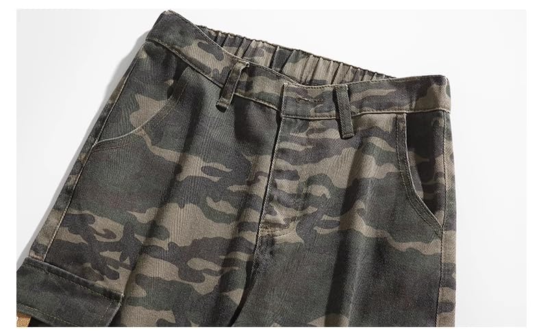 Camouflage Cargo Jeans Men's Spring Autumn American Loose Straight Casual Long Pants 5