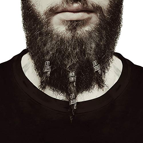 Viking Beard Bead Coil Set (8-Pack) - Norse Rings for Hair, Dreads & Beards3