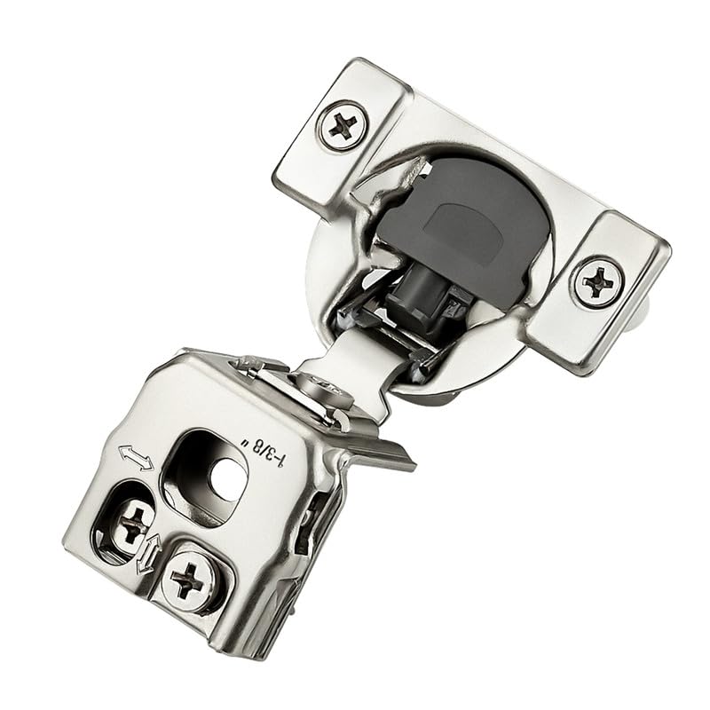 Image of 2 Pack 1 Pair 1-3 /8 inch Overlay Soft Close Hinges for Kitchen Cabinet Hinges Satin Nickel Hidden Hinges Stainless Steel Concealed Hinge self Closing