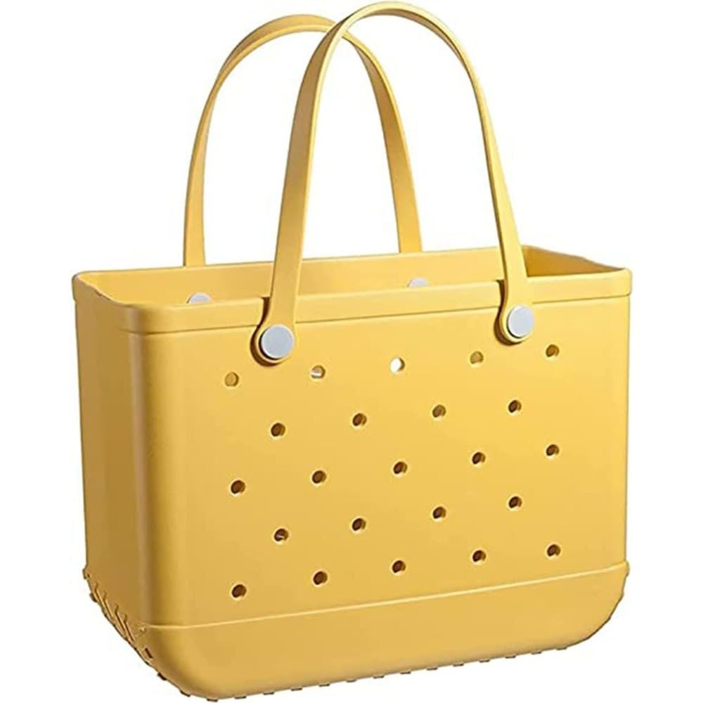 Mauxpiao A Rubber Beach Bag, Waterproof Shopping Tote Bag, Sandproof Silicone Handbag For Beach, Pool, Market, Travel Nd Outdoor Ctivities Rewr/A/14X19in