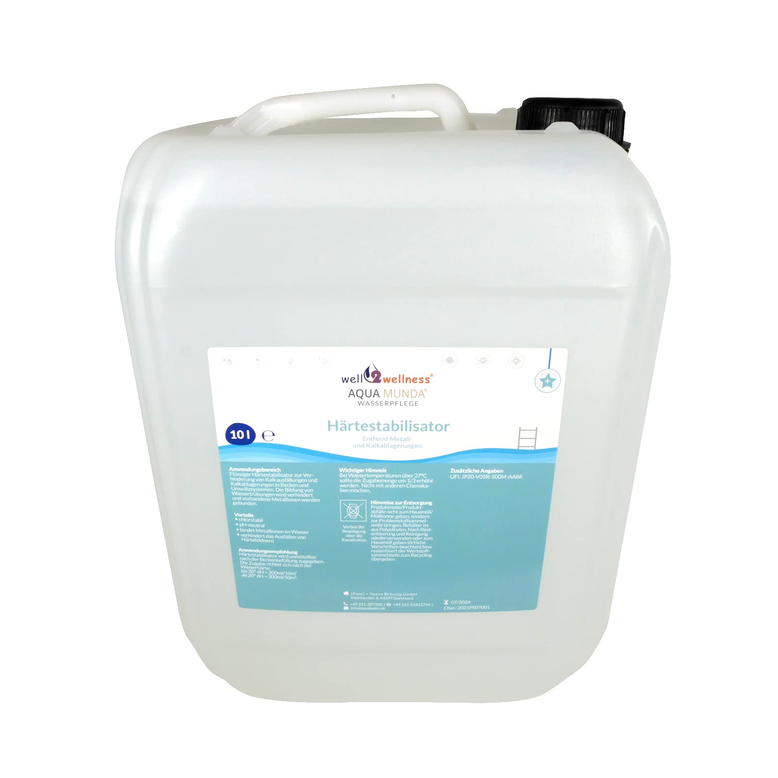 Aqua Munda Wasserpflege Premium Pool Härtestabilisator 10l