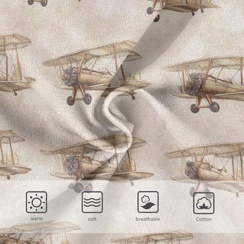 Girls Underwear Soft Cotton Vintage Biplane Kids Panties in Sizes 2/3t, 4t, 5t, 6 and 83