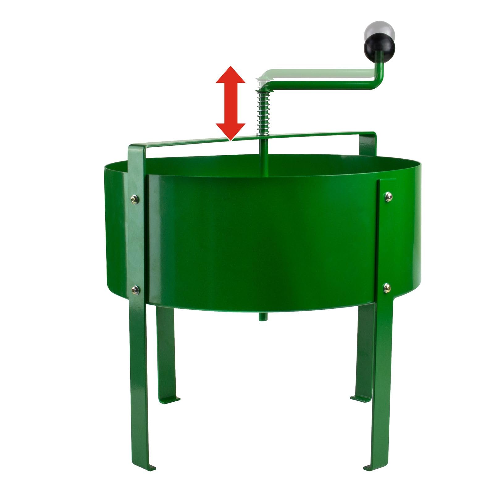 Kestek Metall Handkurbelsieb HKS15, Ø 40 cm, 15 l, grün, robustes Gitterblech, ideal für Garten, Kompost, Erde und Sand