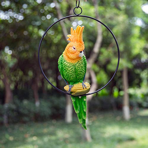 Oiseau figurine jardin à pendre pour une ambiance tropicale sur la terrasse