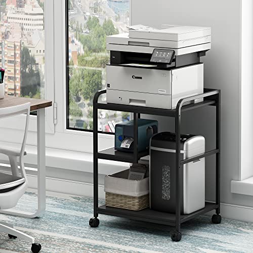 Image of Fannova Printer Stand with Storage Shelf for PC Computer Tower CPU Shredder