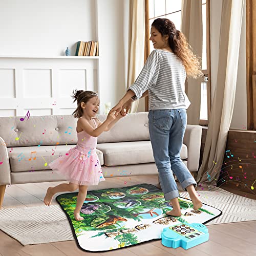 Dance Mat For Kids Ages 4-8 Boy Girl Birthday Toys Gifts Electronic Musical Dance Pad Game,9 Game Modes Including 3 Challenge Levels,Step Play Mats Dancing Floor Game With Led Lights,Adjustable Volume #TOP5