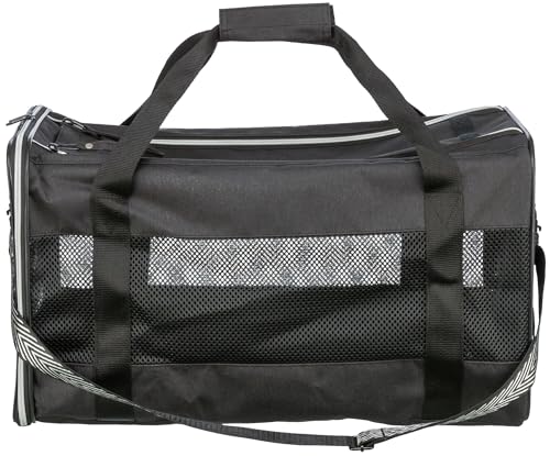 TRIXIE Transporttasche Ryan für Hunde – 26 × 27 × 47 cm – bis 6 kg – oben zu öffnen – abnehmbarer Schulterriemen & Kurzleine – Außentasche – herausnehmbare Bodenplatte - 28841