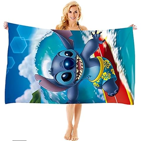 Bonamana Lilo & Stitch Toalla de baño Beach Towel Cover