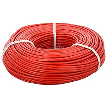 Exxelo Flexible 0.75mm Copper Wire for Home or Domestic Industrial Electric Wiring, Electric Wire-100Mtr (Red Color)