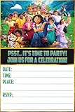 Set of 20 Encanto -Themed Happy Birthday Invitation Cards & Envelopes - Lightweight (240g), Postcard Style Invites for the Perfect Party Pack