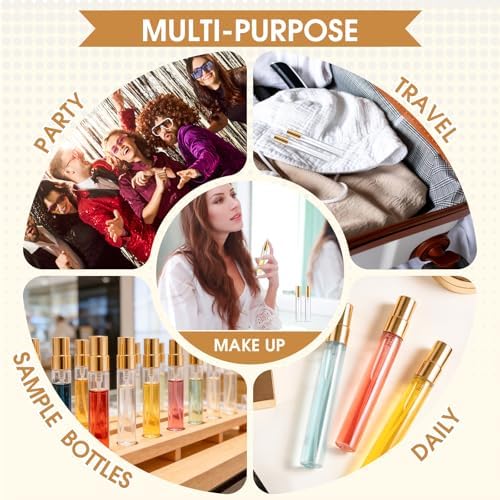 BESNEL Mini Glass Spray Bottle 20pcs 5ml Clear Perfume Spray Bottle Empty - 5