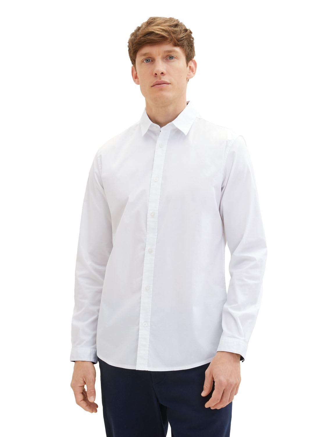 TOM TAILOR Herren Regular Fit Business Hemd mit Stretch, 20000 - White, XL