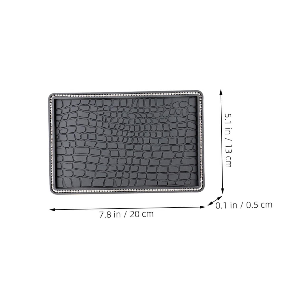 HEALLILY Car Accessories Dashboard Mats Non-Slip Phone Pad Rhinestone Dashboard Mat for Cars
