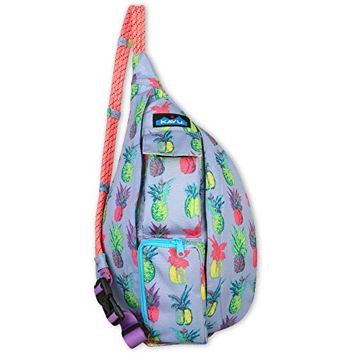 KAVU Mini Rope Sling Pack with Adjustable Rope Shoulder Strap - Pineapple Pop