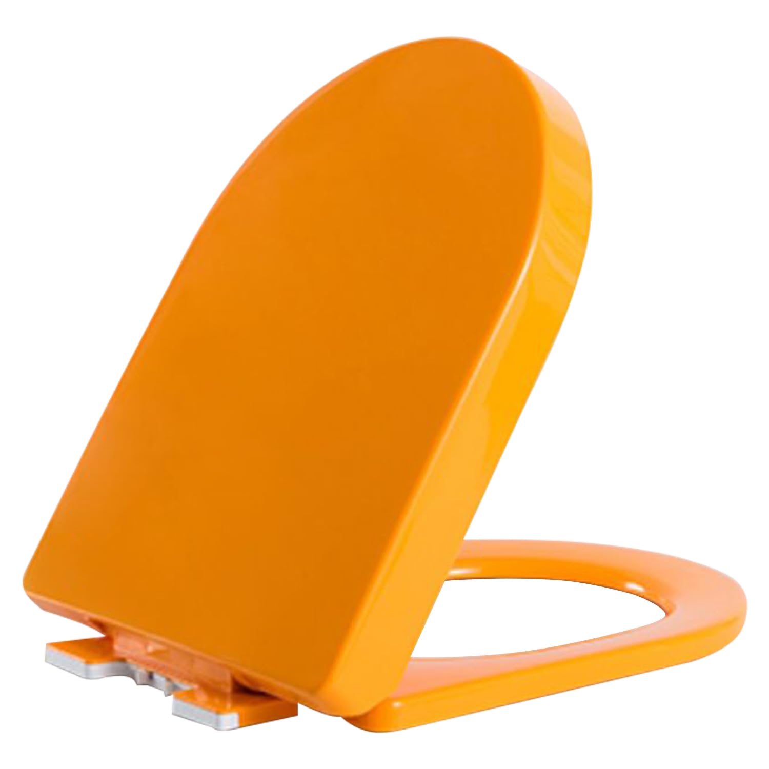 Elongated, Toilet seat, Quiet Close, Close Hinges, Non Slip Bumpers, Easy Clean Assemble, 18.1 Orange, Adjustable, Lightweight, Durable, Portable, User-Friendly, Soft