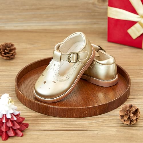 Image of PHIRAMIN Toddler Girl Mary Jane Dress Shoes-Little Girl School Uniform Shoes for Wedding Party