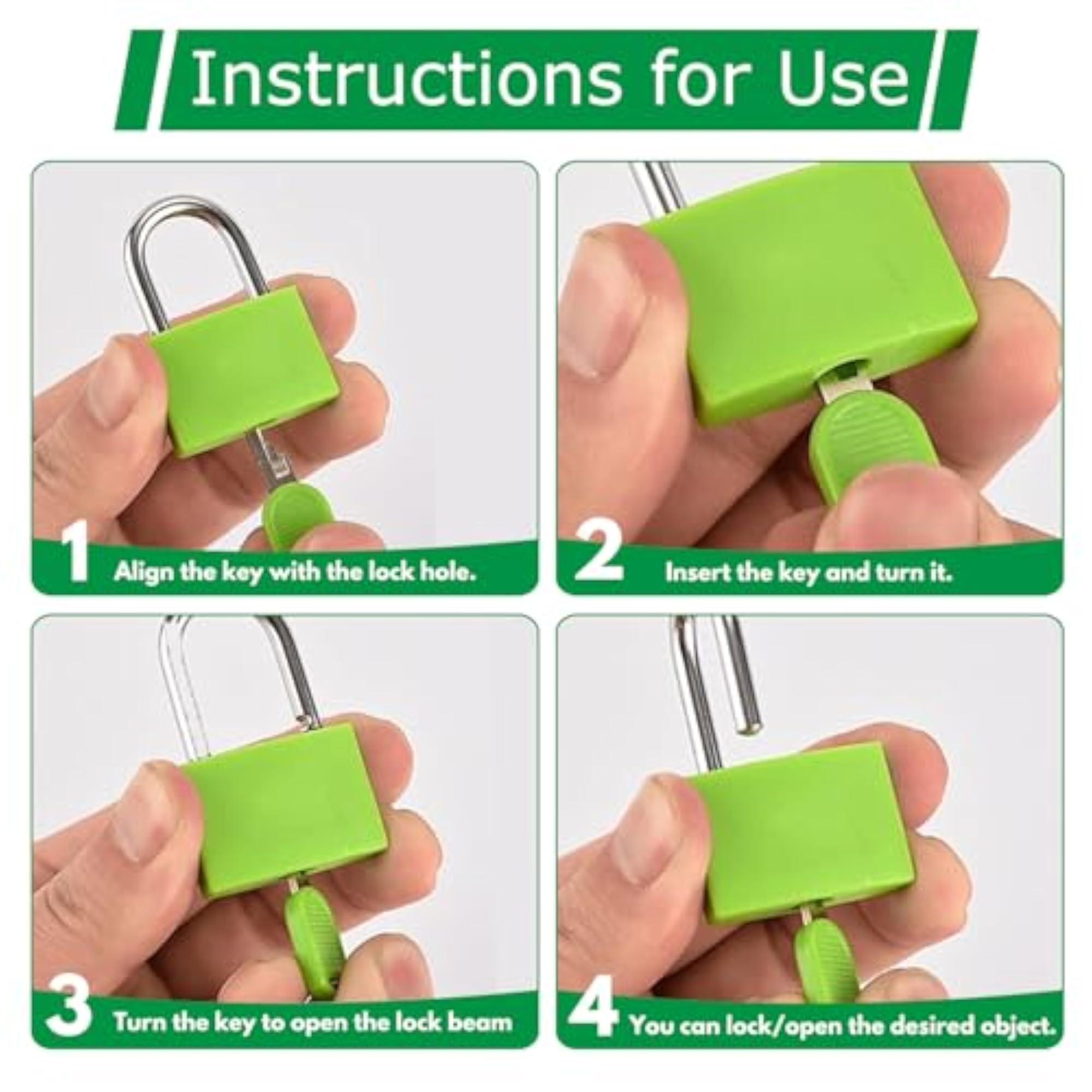 Mini Padlock Set 6Pcs with Keys, Small Suitcase Locker Lock