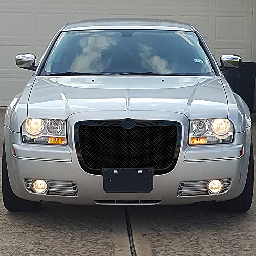 Spec-D Tuning Black Mesh Honeycomb Style Front Hood Grille Compatible With Chrysler 300/300C 2011-2014 #TOP1