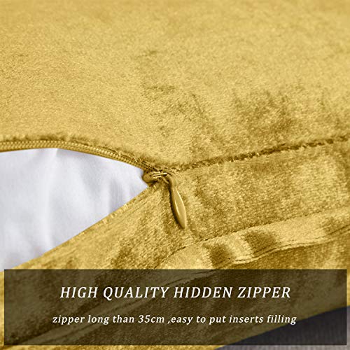 Gigizaza Gold Velvet Decorative Lumbar Throw Pillow Covers 12X20 Oblong Couch Sofa Pillow Covers Pack Of 2 #TOP2