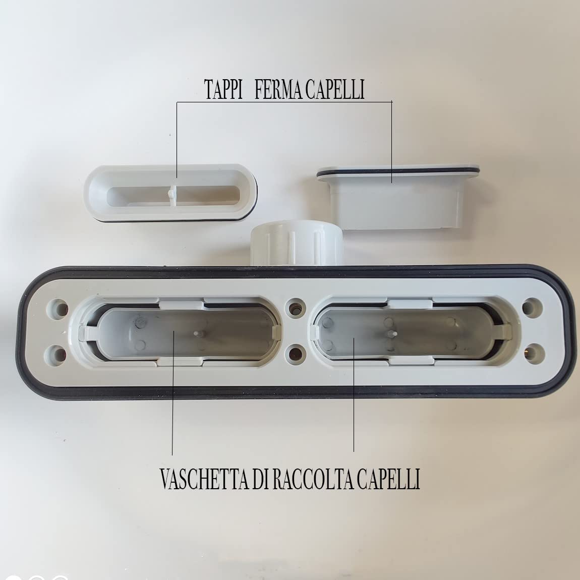 Piatto doccia in marmoresina Bianco effetto pietra cemento VINCENT - 80x170