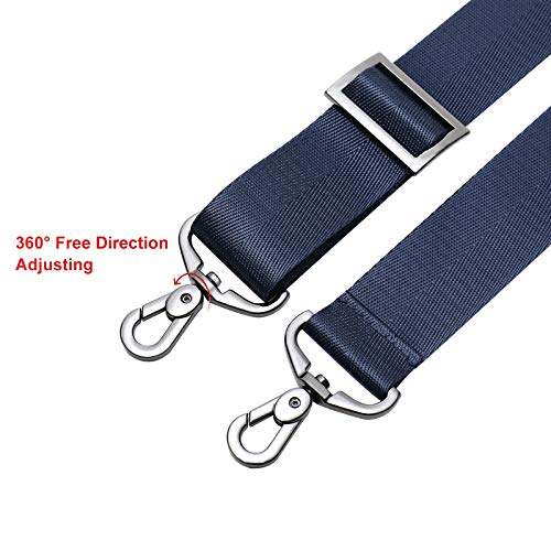 MOSISO 56 Inch Shoulder Strap, Adjustable Thick Soft Universal Replacement Non-Slip Comfort Fit Padded with Metal Swivel Hooks for Laptop Messenger Crossbody Bag Luggage/Duffel/Camera, Navy Blue