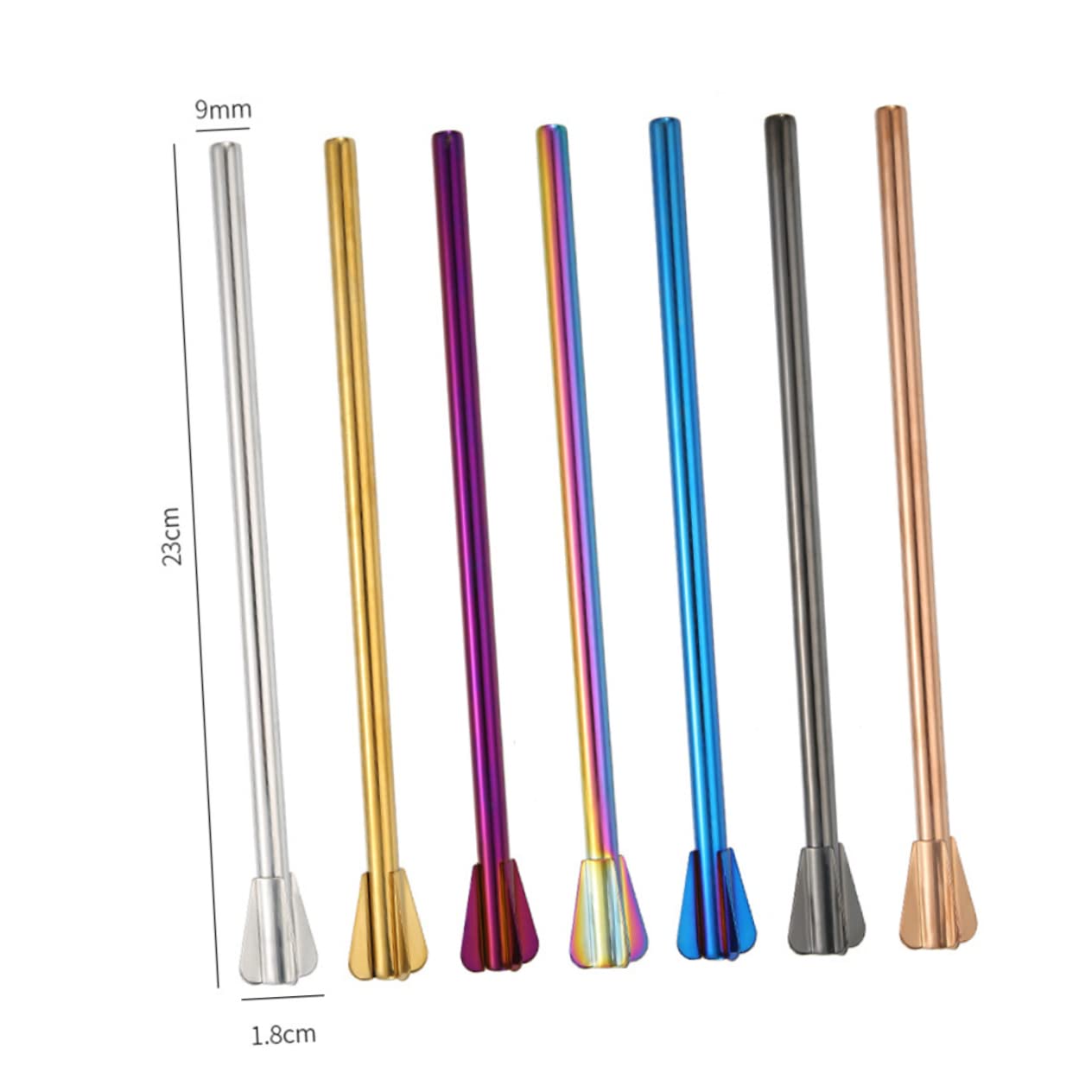FRCOLOR 12pezzi Canucce Acciaio Inossidabile Creativo Stirrer Riutilizzabile Per Cocktail e Bevande Per Feste e Picnic