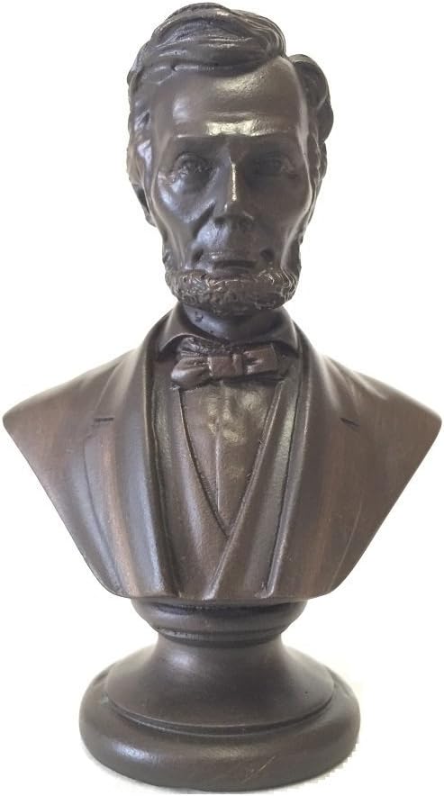 Bronze President Abraham Lincoln 3 inch Bust - Statue Sculpture Figure