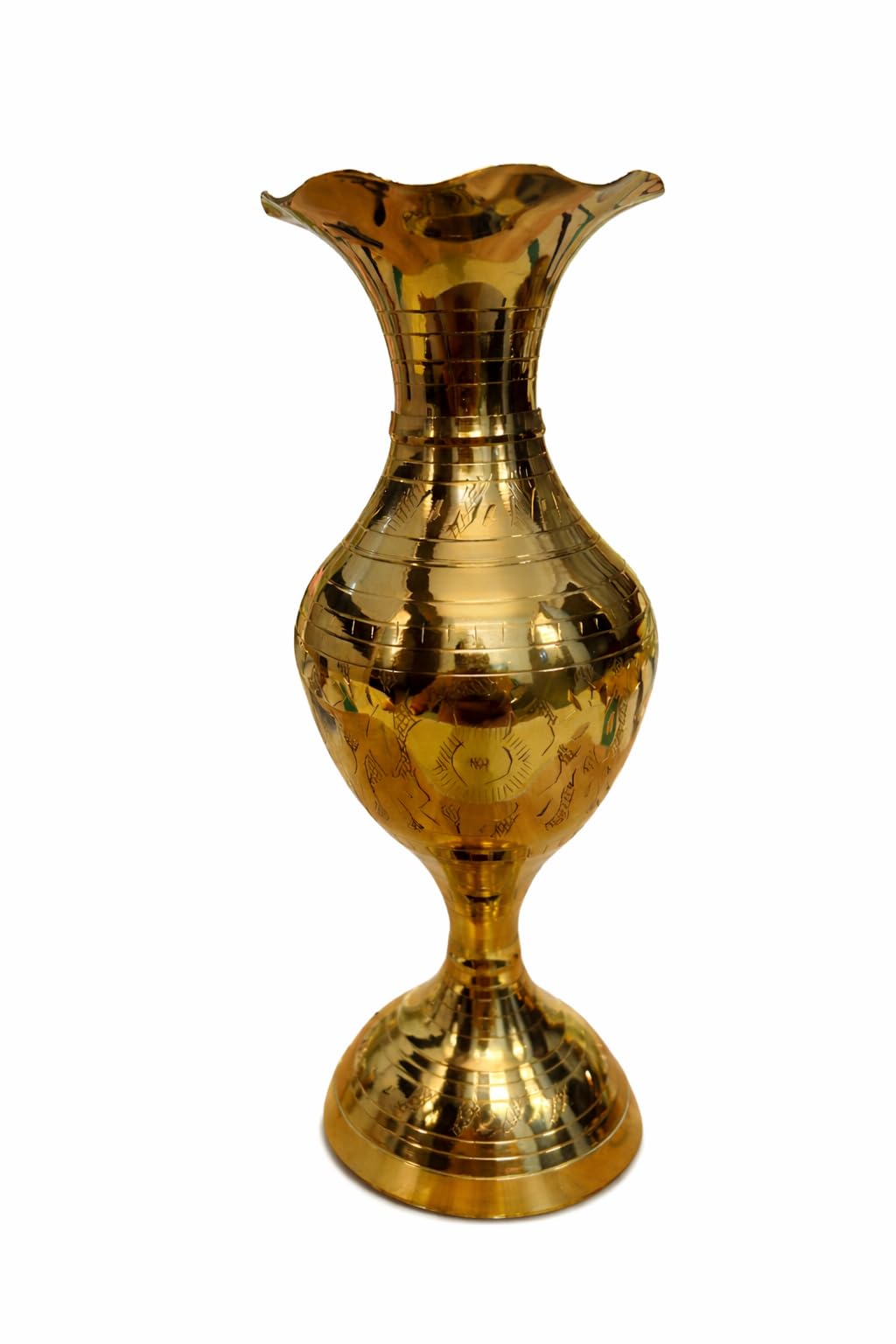 Brass Flower Vase with Meenakari Work | Antique Gold Finish Decorative Vase for Living Room, Center Table & Gifting | Traditional Indian Showpiece-image-31