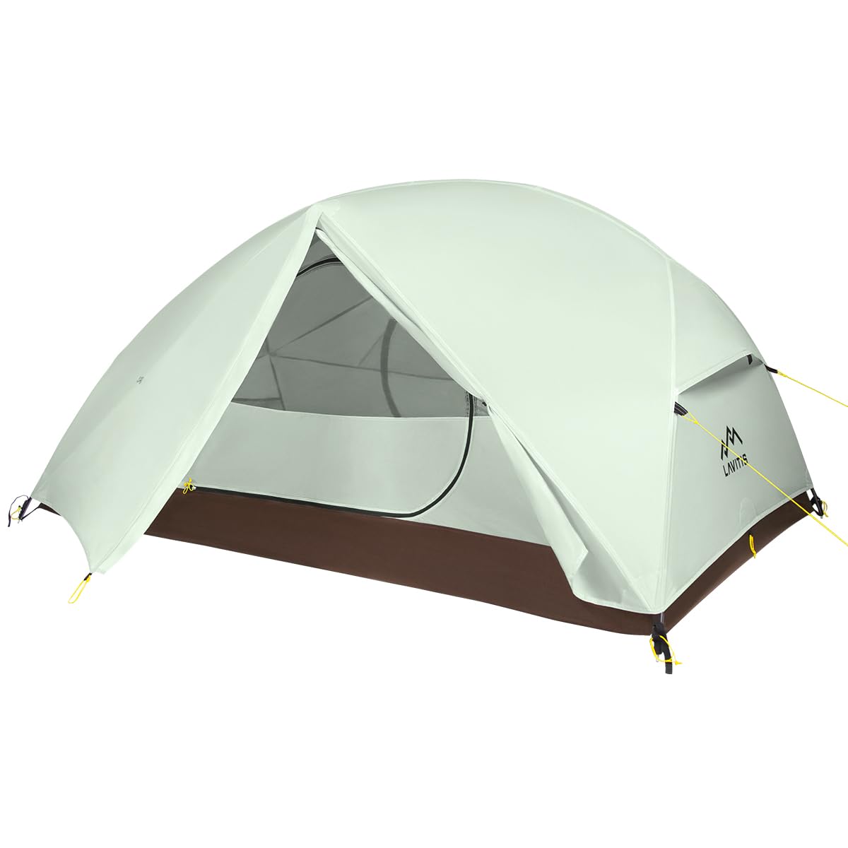 Ultralight 2 Person Backpacking, 4LB Portable 20D Waterproof Nylon Camping, 3 Season Hiking Trekking Tent with 7001 Aluminum Poles