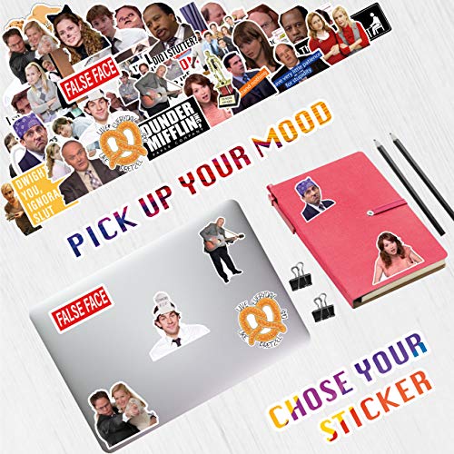 The Office Stickers [55 Pack] Office Laptop Themed Stickers,The Office Stickers for Laptop, Water Bottles, Micheal Scott, Funny Laptop Decals, Hydro Flask Stickers - Thumbnail 2