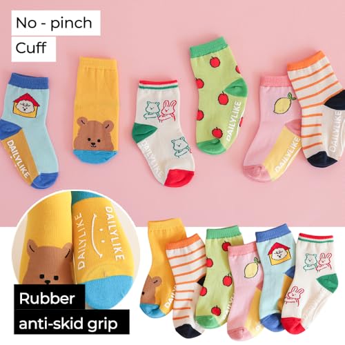 Baby Boys Girls Non Slip Grip Ankle Socks with Anti Skid Grippers for Infants Toddlers Kids 6 Pairs2