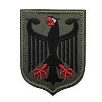 DEU Deutschland Adler Patches Klett Lustiger Klett Patch Militär Stickerei Taktisch Aufnäher, Stickerei Aufnäher für Taktische Kleidung Rucksack Jacken Hundegeschirr Militär 1 Stück