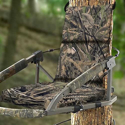 Asiento de repuesto para tree stand con cojín de camuflaje ajustable 6