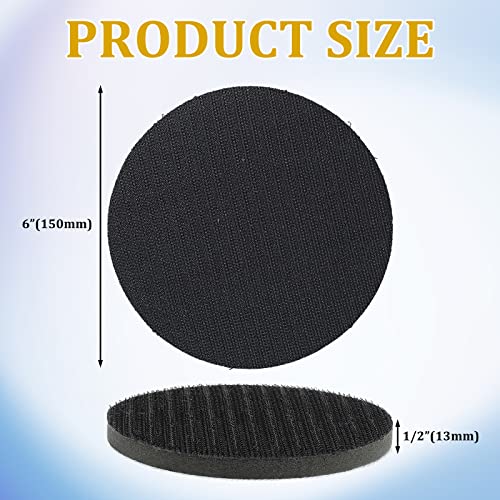 Image of Boao 6 Inch Interface Pads Hook and Loop Soft Foams Buffering Pad Sponge Cushion Buffer Backing Pad 150 mm Soft Density Foam Sanding Pads Hook and Loop(10 Pieces)