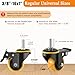 JULANG 2 inch Caster Wheels 3/8 Threaded Stem Casters Set of 4 Heavy Duty 580 Lbs, 3/8