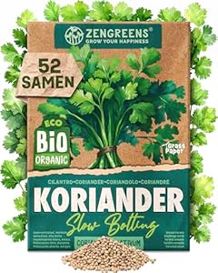 ZenGreens® - Bio Koriander Samen - Koriandersamen - Kräutersamen für den einfachen Anbau im Garten, Balkon oder Küche - Kräuter Saatgut ideal für Anfänger