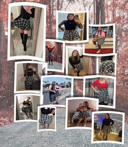 Women's Casual Basic Skirts Mini Flared Skater Stretchy A-Line Party Skirts with Shorts3