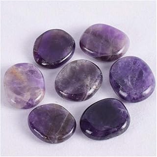 7 Pieces Natural Massage Stones Set for professional or home spa (Purple Fluorite)