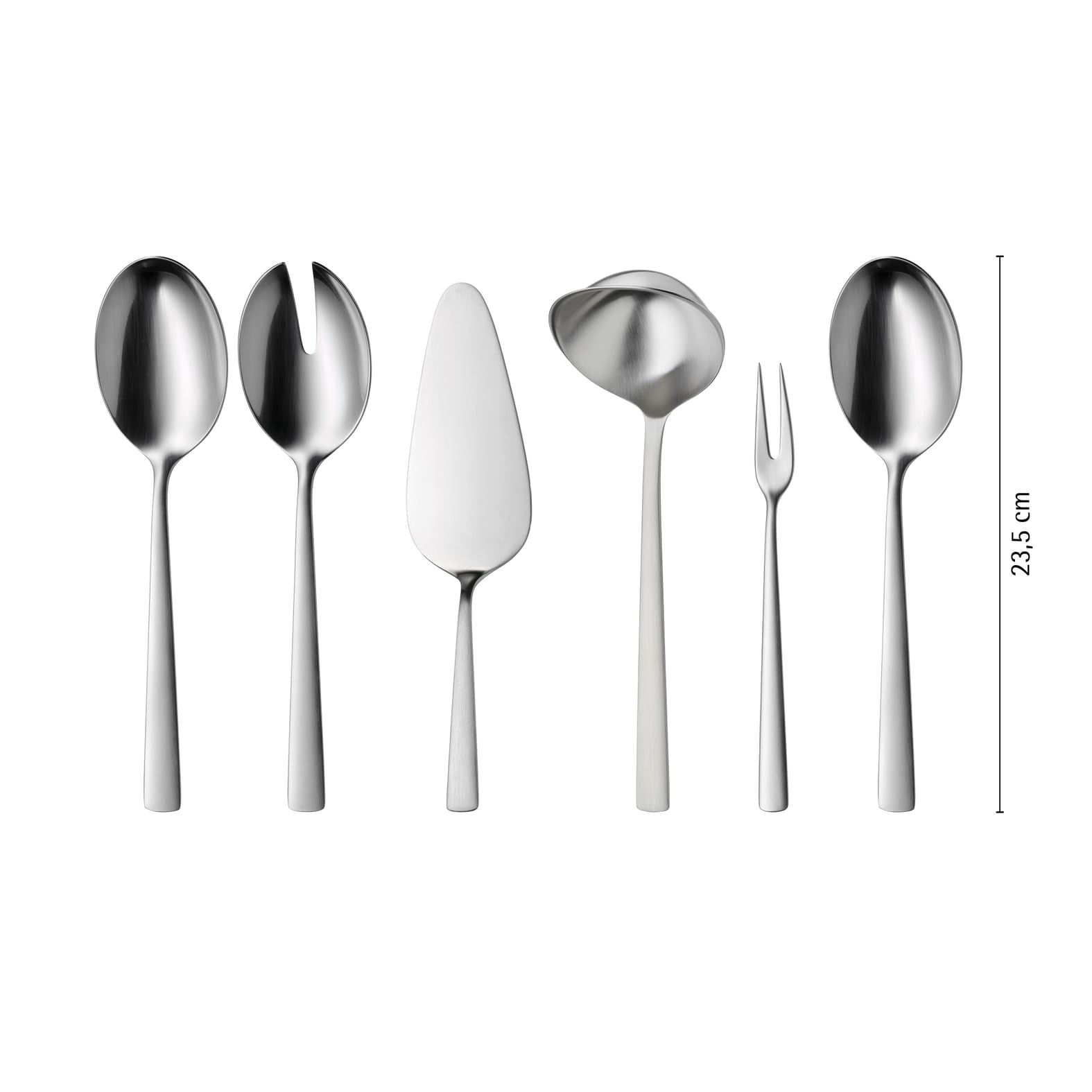 WMF Corvo Serviergabel 20,5 cm, Vorlegegabel, Aufschnittgabel, Cromargan protect Edelstahl mattiert, kratzbeständig, spülmaschinenfest
