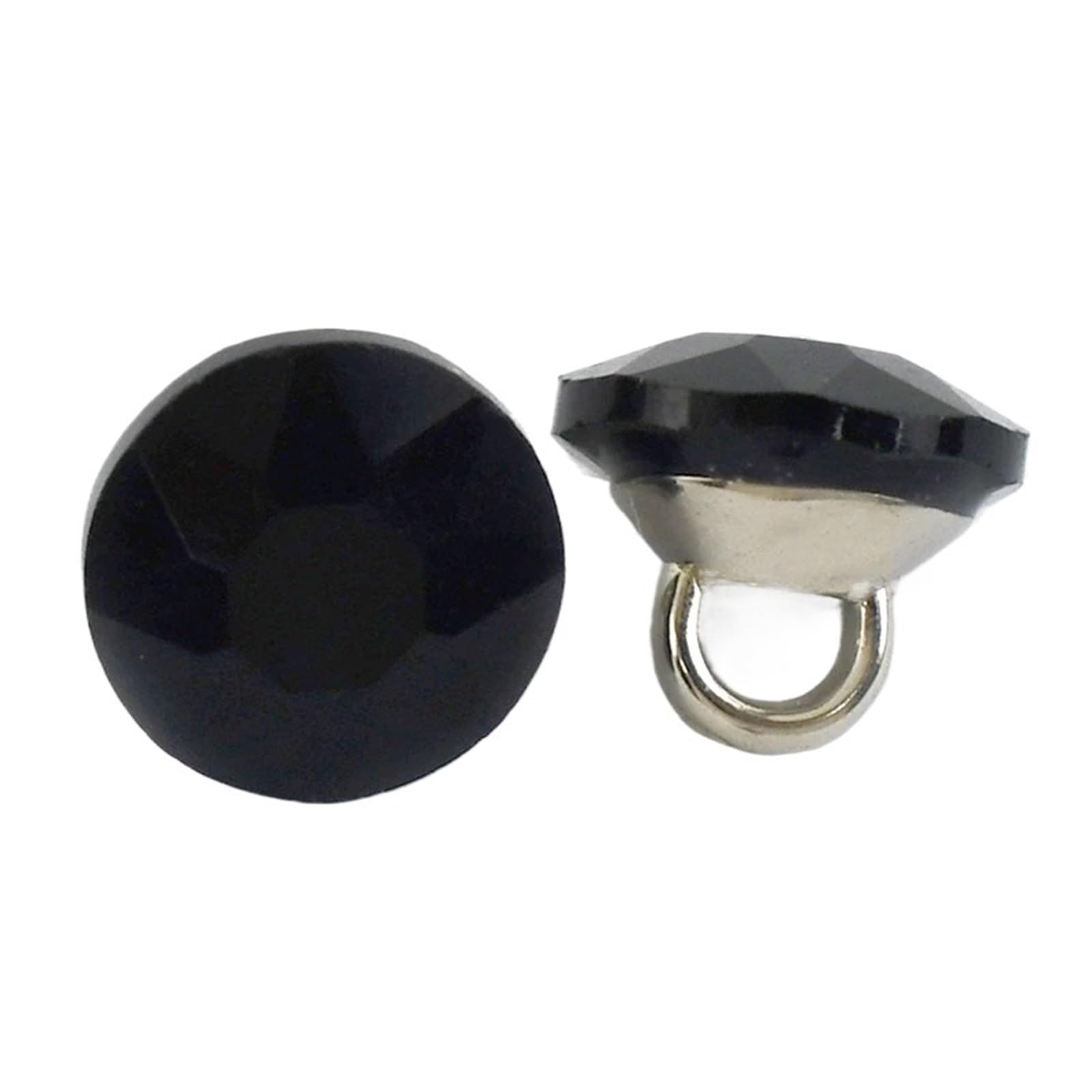 Cyrkonie do przyszywania, Guziki ze sztucznym kryształem i perłą, wielokolorowe 9 mm, 20/50 szt., akcesoria do szycia DIY(Schwarz,20Pcs)