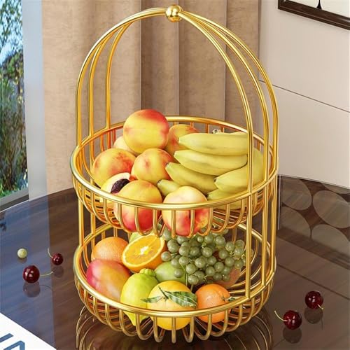 Cesta de frutas para mesa de centro con acabado premium blanco y diseño ventilado 4
