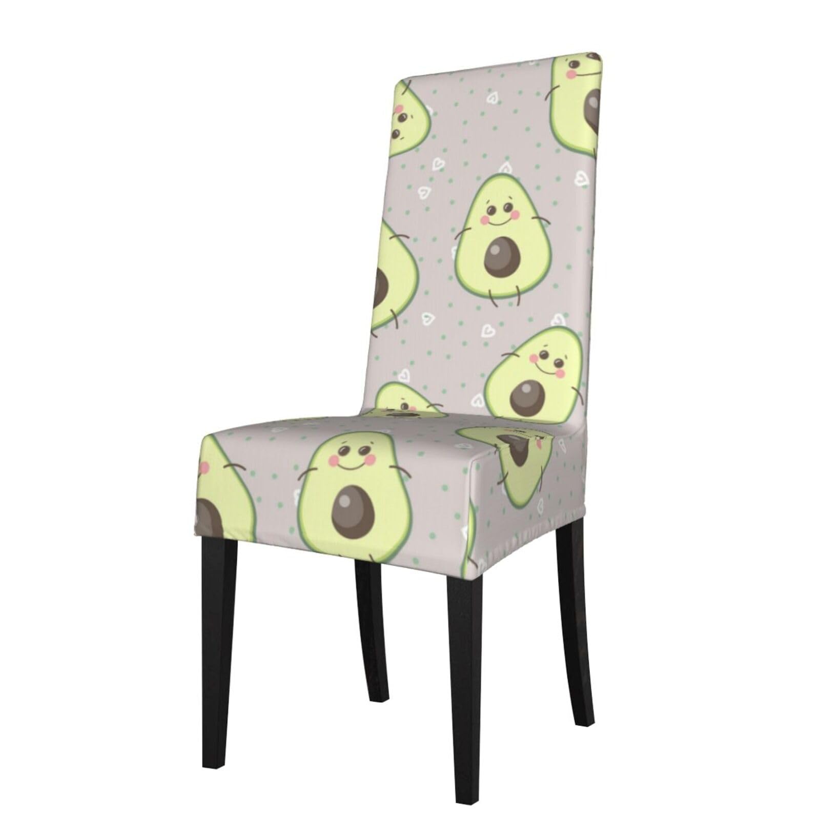 LKYMOH Cartoon Cute Avocado, Chair Covers Stretch Chair Slipcovers for Dining Room, for Party Pet Protection Universal Fit Soft Polyester