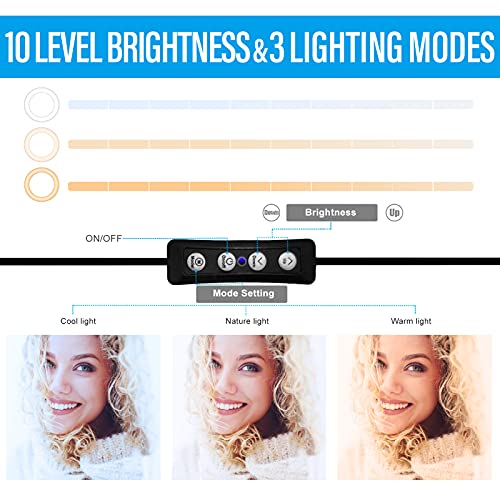 HOGARCOSAS 35,6 cm (14 Zoll) LED-Ringlicht mit Stativ und Tablet-Ständer, kompatibel mit iPad für Tik Tok & Youtube… – Bild 6