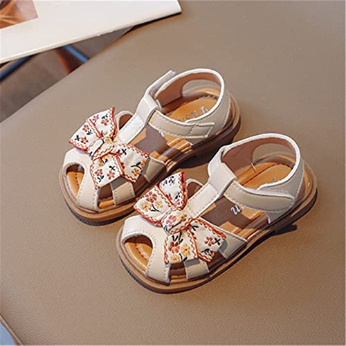 Kids Baby Girl Sandals Flower Embroidery Bow Princess Shoes Summer Set Flat Shoes Girls Flower Sandals2
