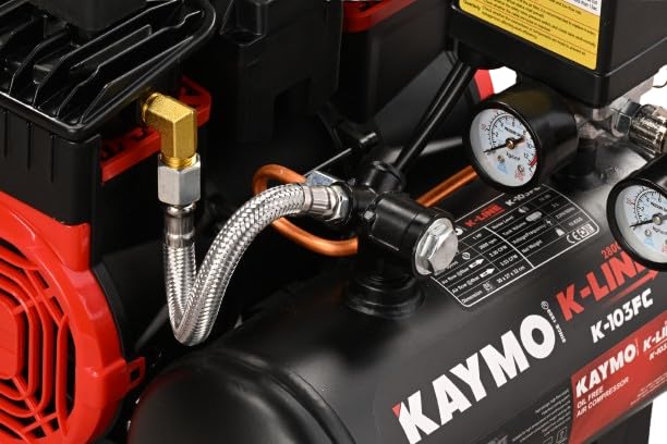 Image of Kaymo K-103FC Air Compressor | 1.2 HP, 3L Oil-Free | 2800 RPM High-Speed Copper Motor | Compact, Low Noise & Portable | Ideal for Pneumatic Tools, Upholstery & DIY Applications